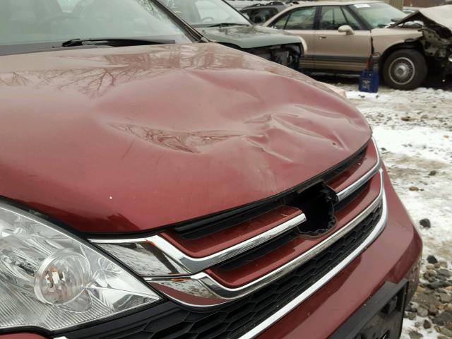 5J6RE4H74BL082408 - 2011 HONDA CR-V EXL MAROON photo 9