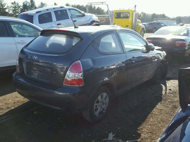 KMHCM36C69U132279 - 2009 HYUNDAI ACCENT GS BLUE photo 4