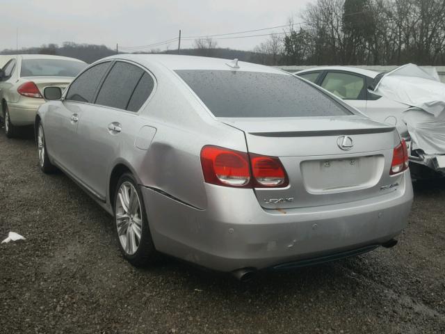 JTHBC96S375005573 - 2007 LEXUS GS 450H SILVER photo 3