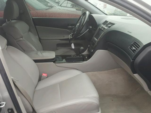 JTHBC96S375005573 - 2007 LEXUS GS 450H SILVER photo 5