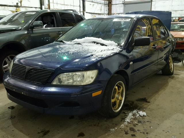 JA3AJ26E43U024328 - 2003 MITSUBISHI LANCER ES BLUE photo 2