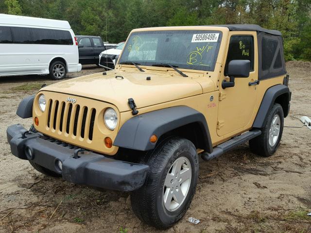 1C4AJWAG8DL661571 - 2013 JEEP WRANGLER S YELLOW photo 2