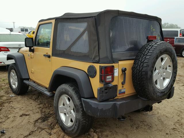 1C4AJWAG8DL661571 - 2013 JEEP WRANGLER S YELLOW photo 3