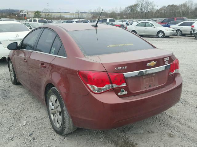 1G1PC5SH2C7313349 - 2012 CHEVROLET CRUZE LS MAROON photo 3