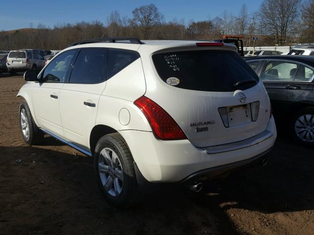 JN8AZ08TX7W504480 - 2007 NISSAN MURANO SL WHITE photo 3