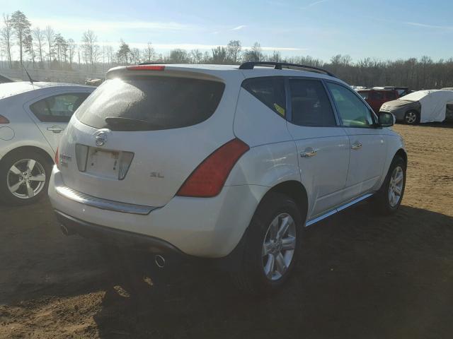 JN8AZ08TX7W504480 - 2007 NISSAN MURANO SL WHITE photo 4