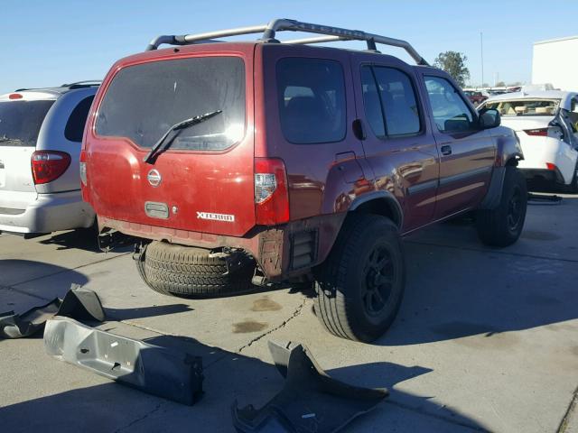 5N1ED28Y34C634757 - 2004 NISSAN XTERRA XE BURGUNDY photo 4