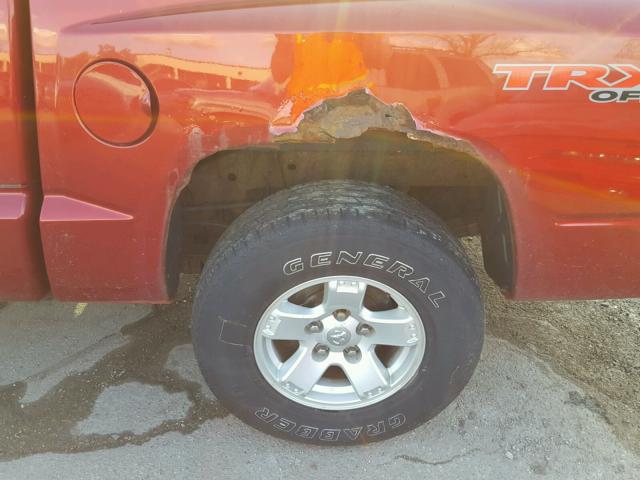 1D7HW48N16S562159 - 2006 DODGE DAKOTA QUA RED photo 9