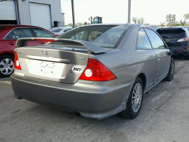 1HGEM22965L003977 - 2005 HONDA CIVIC EX GRAY photo 4