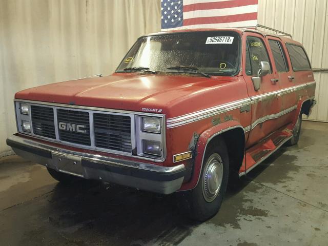 1GDGR26N9JF536393 - 1988 GMC SUBURBAN R RED photo 2