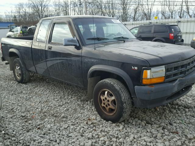 1B7GG23X4TS675437 - 1996 DODGE DAKOTA BLACK photo 1