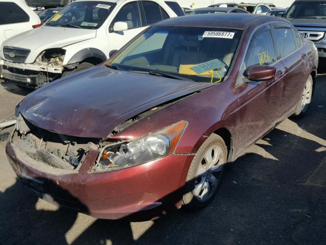 JHMCP26899C002275 - 2009 HONDA ACCORD EXL BURGUNDY photo 2