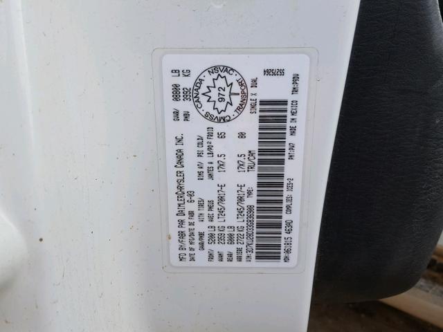 3D7KU28D33G836908 - 2003 DODGE RAM 2500 S WHITE photo 10