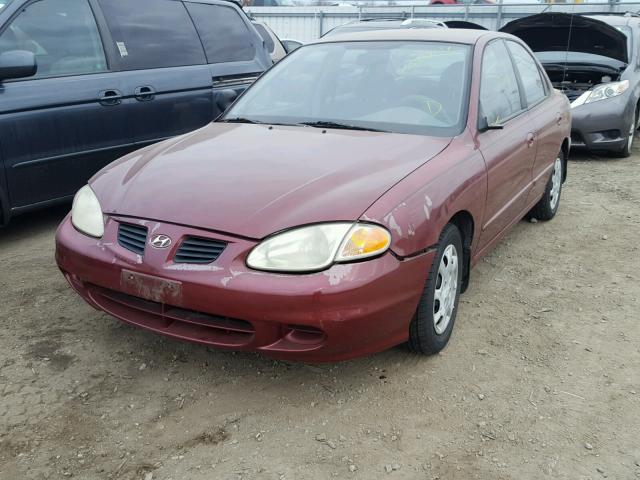 KMHJF25F0XU871703 - 1999 HYUNDAI ELANTRA BA RED photo 2