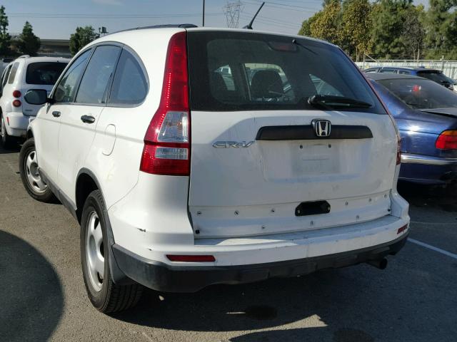 5J6RE3H34AL002854 - 2010 HONDA CR-V LX WHITE photo 3