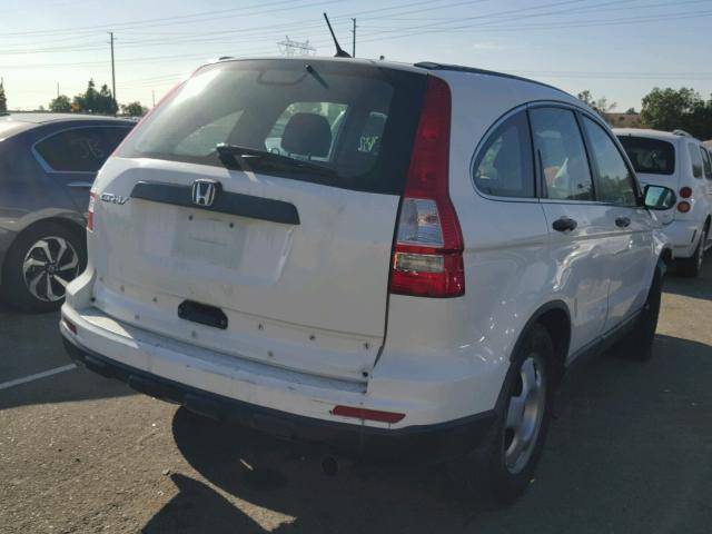 5J6RE3H34AL002854 - 2010 HONDA CR-V LX WHITE photo 4