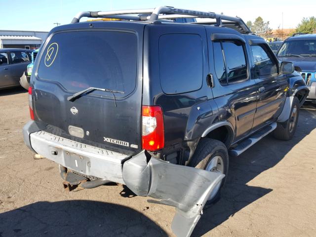 5N1ED28Y21C574854 - 2001 NISSAN XTERRA XE BLACK photo 4