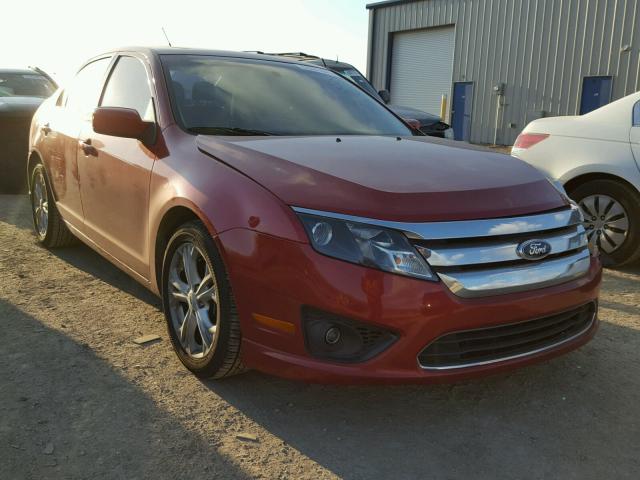 3FAHP0HA4CR374651 - 2012 FORD FUSION SE RED photo 1