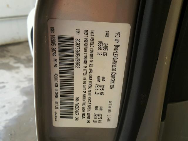 2C3KK63H96H280632 - 2006 CHRYSLER 300C GOLD photo 10