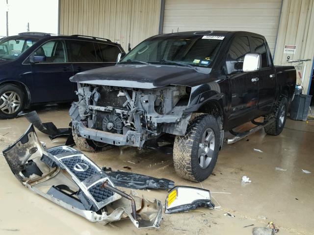 1N6BA07B45N538656 - 2005 NISSAN TITAN XE BLACK photo 2