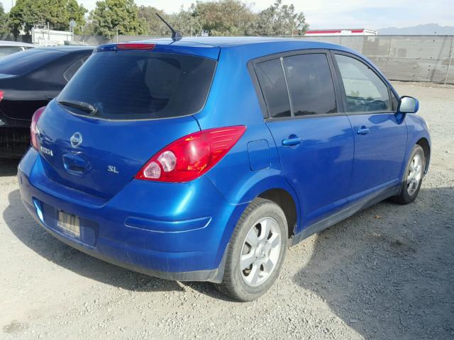 3N1BC13E87L403091 - 2007 NISSAN VERSA S BLUE photo 4