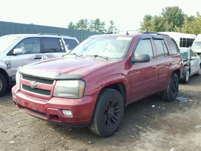 1GNDT13S382123410 - 2008 CHEVROLET TRAILBLAZE BURGUNDY photo 2