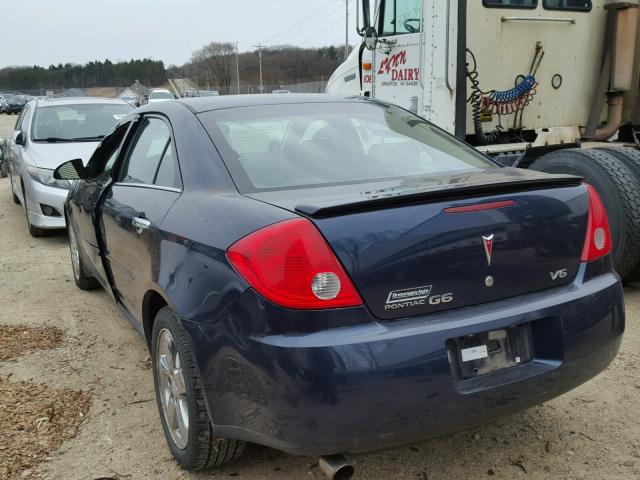 1G2ZG57N684281960 - 2008 PONTIAC G6 BASE BLUE photo 3