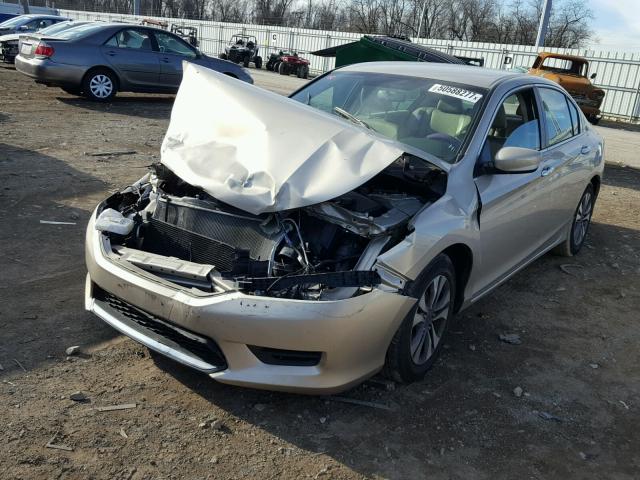 1HGCR2F31EA220170 - 2014 HONDA ACCORD LX GOLD photo 2