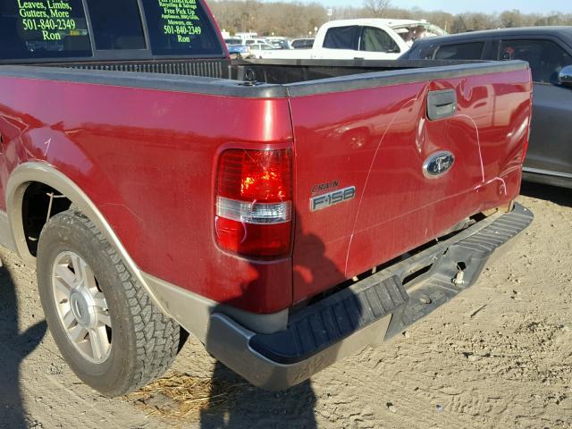 1FTPX12528FA21241 - 2008 FORD F150 RED photo 9