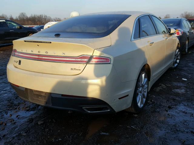 3LN6L2JK2ER812626 - 2014 LINCOLN MKZ BEIGE photo 4