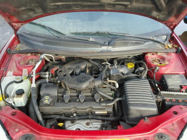 1C3EL75R16N259478 - 2006 CHRYSLER SEBRING GT RED photo 7