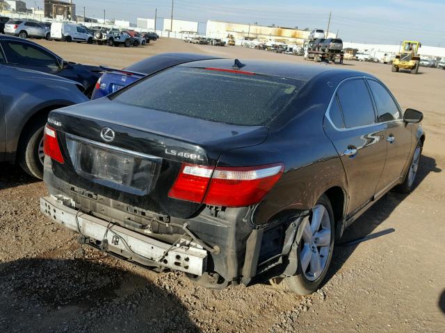 JTHGL46F285027044 - 2008 LEXUS LS 460L BLACK photo 4