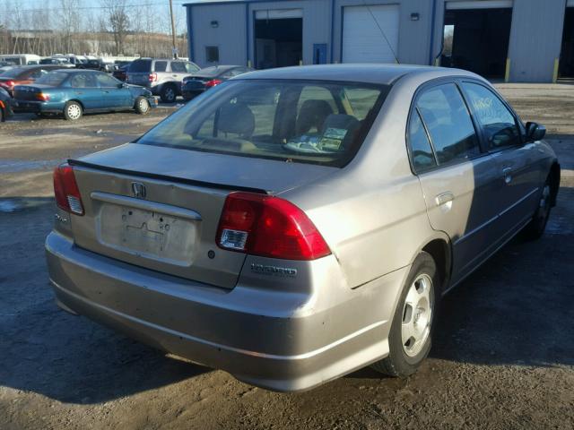 JHMES96655S016043 - 2005 HONDA CIVIC HYBR SILVER photo 4