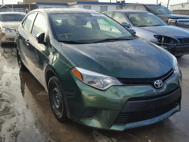 5YFBURHE3EP154958 - 2014 TOYOTA COROLLA L GREEN photo 1