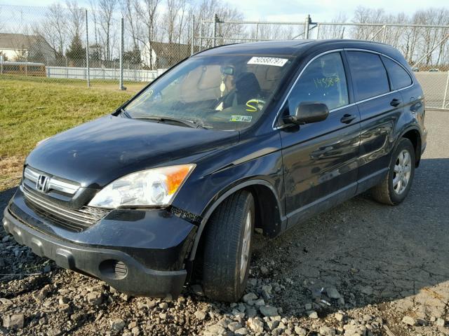 JHLRE48537C069955 - 2007 HONDA CR-V EX BLACK photo 2