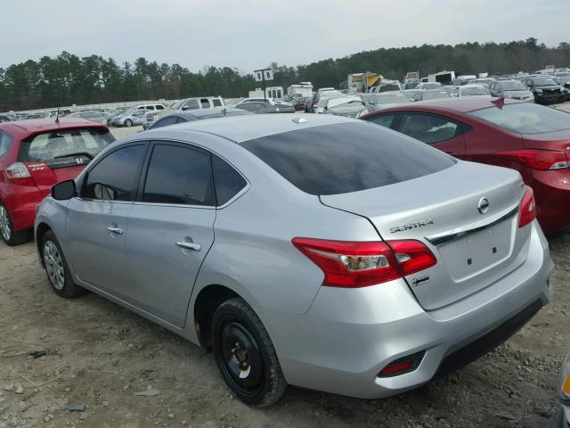 3N1AB7APXHY342207 - 2017 NISSAN SENTRA S SILVER photo 3