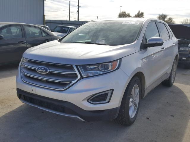 2FMPK3J92HBC22441 - 2017 FORD EDGE SEL SILVER photo 2