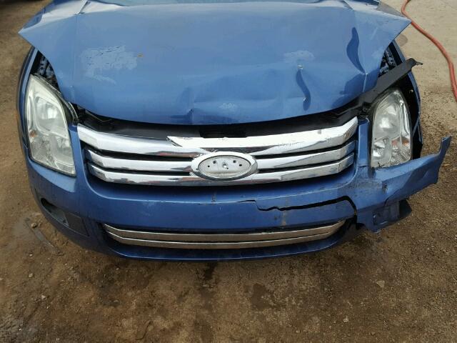 3FAHP07Z59R138932 - 2009 FORD FUSION SE BLUE photo 7