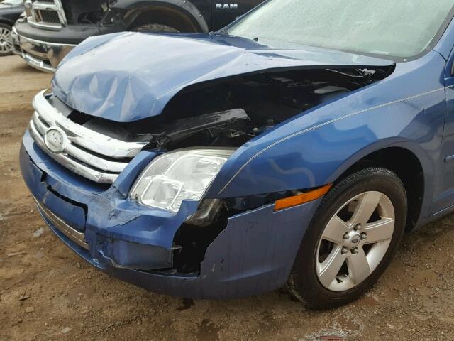 3FAHP07Z59R138932 - 2009 FORD FUSION SE BLUE photo 9