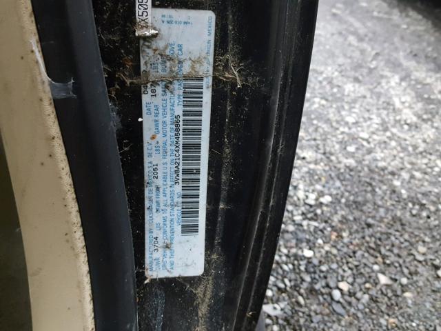 3VWBA21C4XM458865 - 1999 VOLKSWAGEN NEW BEETLE 黑色 照片 10