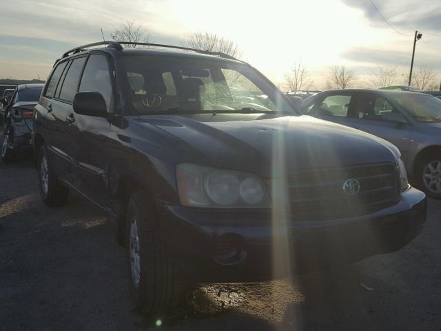 JTEGD21A730051338 - 2003 TOYOTA HIGHLANDER BLUE photo 1