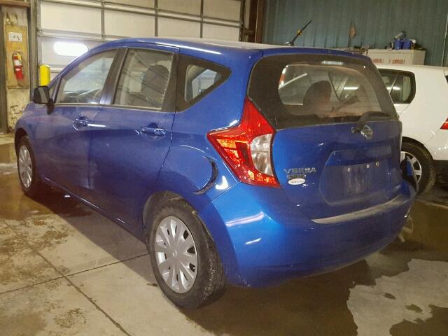 3N1CE2CPXEL410580 - 2014 NISSAN VERSA NOTE BLUE photo 3