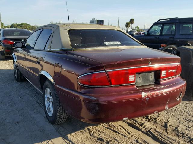 2G4WS52J211189498 - 2001 BUICK CENTURY CU BURGUNDY photo 3