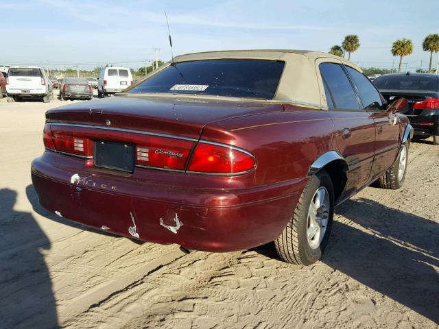 2G4WS52J211189498 - 2001 BUICK CENTURY CU BURGUNDY photo 4