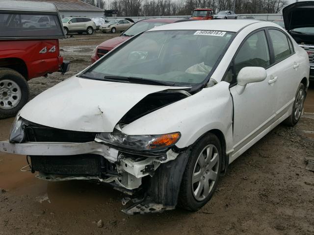 1HGFA16517L030957 - 2007 HONDA CIVIC LX WHITE photo 2