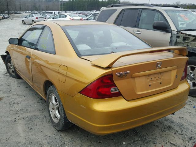 1HGEM225X1L000703 - 2001 HONDA CIVIC LX GOLD photo 3