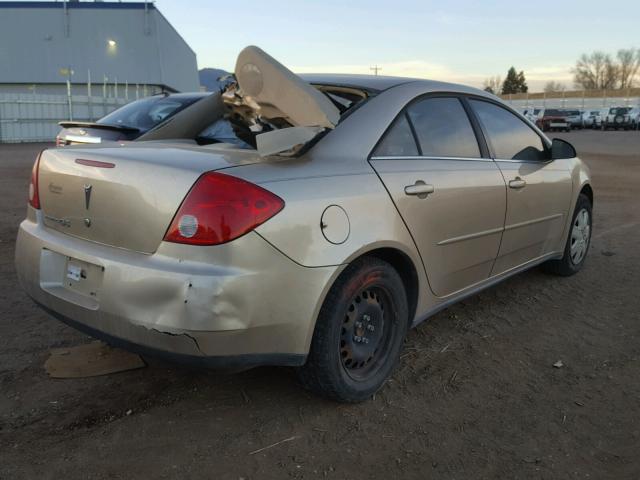 1G2ZF58B874141592 - 2007 PONTIAC G6 VALUE L BEIGE photo 4