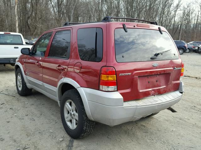 1FMCU96H55KD54655 - 2005 FORD ESCAPE HEV BURGUNDY photo 3