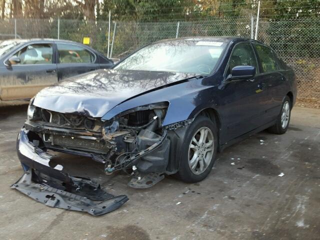 1HGCM56877A022174 - 2007 HONDA ACCORD EX BLUE photo 2