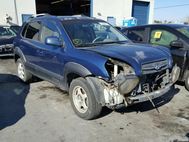 KM8JN72D95U055816 - 2005 HYUNDAI TUCSON GLS BLUE photo 1